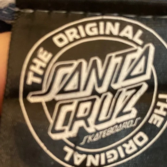 VINTAGE SANTA CRUZ SKATEBOARDS SIZE M BLUE TIE DYED T-SHIRT FRONT & REAR GRAPHIC - Picture 3 of 4